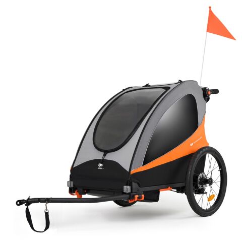 KINDERKRAFT NAVA 3v1 vozík na kolo a sportovní kočárek - Sunny Orange