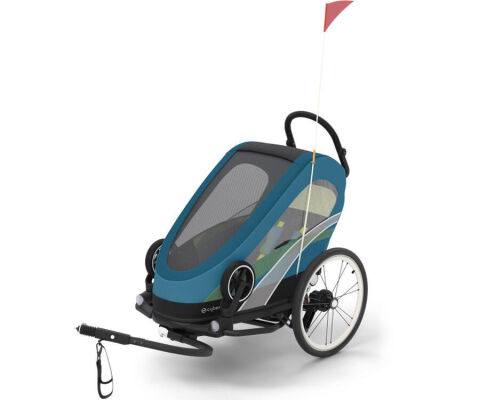 Cybex Zeno Bike přívěs za kolo a kočárek 2v1 - Mid Turquoise