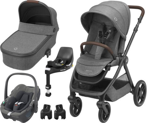 Maxi-Cosi Oxford kočárek akční set - korbička Oria + Pebble 360 + FamilyFix 360 Pro - Select Grey