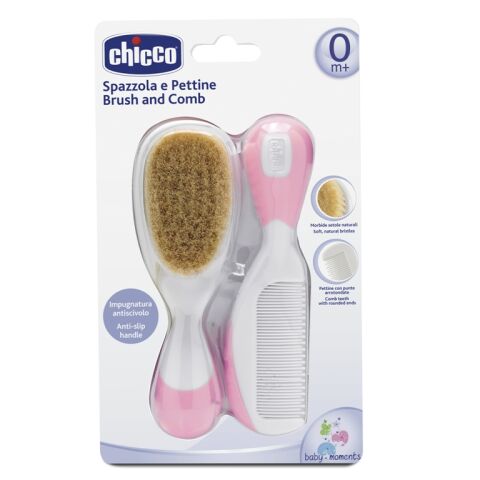 Hřeben a kartáček Chicco - růžová
