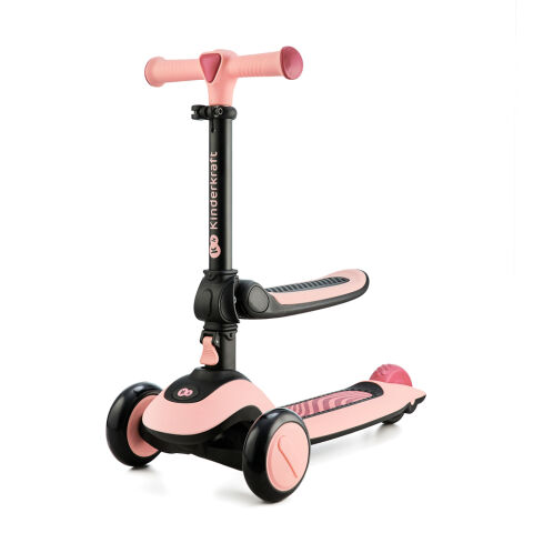 Odrážedlo a koloběžka 2v1 Kinderkraft Halley - Rose Pink