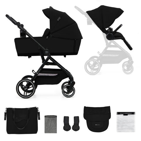 Kombinovaný kočárek Kinderkraft Yoxi 2v1 - Pure Black