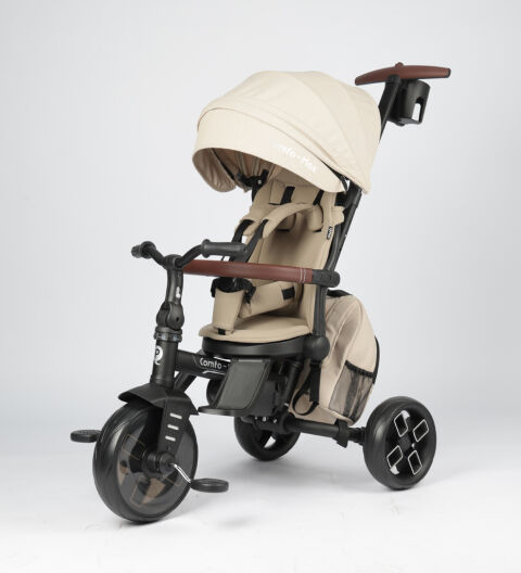 Tříkolka QPLAY Comfo Max 8v1, věk 10-72 měsíců - Beige