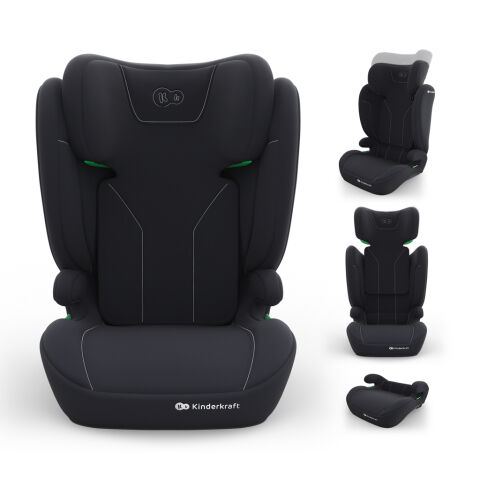 Autosedačka Kinderkraft I-Spark 2 Plus i-Size (100-150 cm) - Black