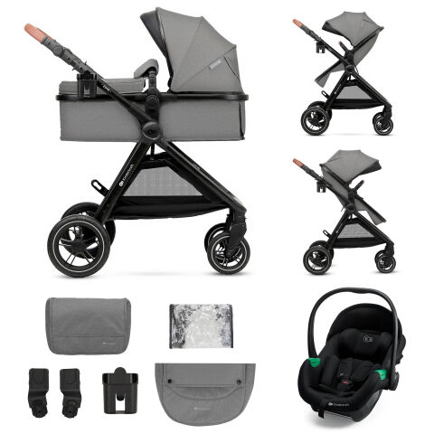 Kočárek kombinovaný KINDERKRAFT Esme Pro 3v1 - Moonlight Grey