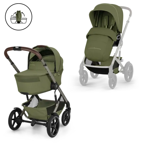 Kočárek Cybex Talos S Lux se skládací korbičkou Fold Cot - Moss Green 2026