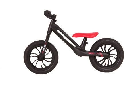 QPLAY Odrážedlo Racer air (Titanium) 3 - 6 let, do 30 kg - Black/Red