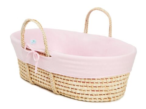 Ahojbaby Potah do Mojžíšova košíku pro miminko Organická bavlna - Pink