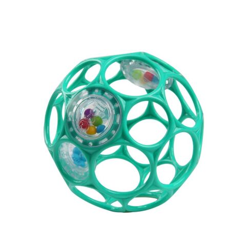 Hračka/ chrastítko OBALL RATTLE 10 cm - Tyrkysová