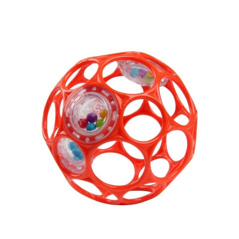 Hračka/ chrastítko OBALL RATTLE 10 cm - oranžová