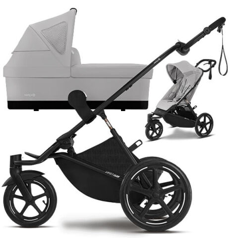 Kočárek CYBEX AVI SPIN + korbička Cot S 2v1 - Fog Grey