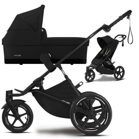Kočárek CYBEX AVI SPIN + korbička Cot S 2v1 - Moon Black