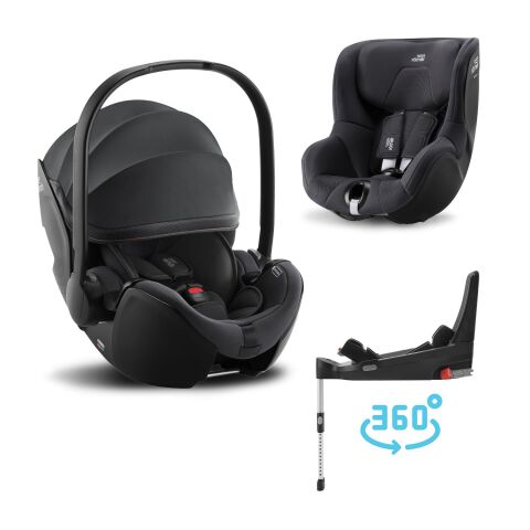 Set 3v1 autosedačka Britax Römer Baby-Safe 5Z + Flex Base 5Z + Dualfix 5Z i-Size - Midnight Grey