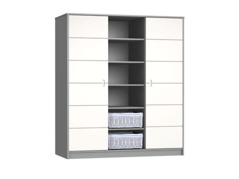 Faktum Třídílná Skříň Alda Silk Grey