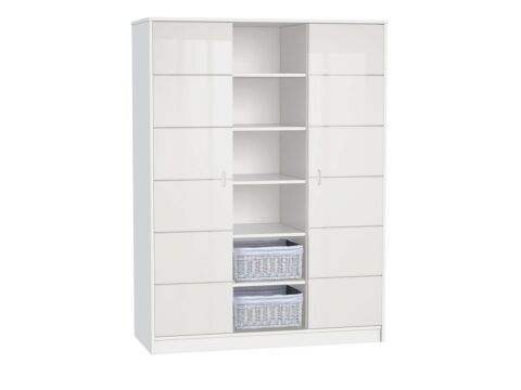 Faktum Třídílná Skříň Alda Ice Glossy