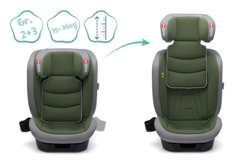 Autosedačka Fillikid Eli Pro Isofix i-size 100-150 cm - Green
