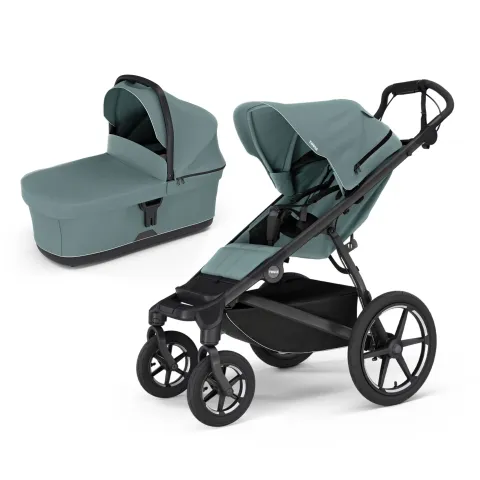 Kočárek Thule Urban Glide 4 Wheel + korbička Bassinet - Mid Blue 2025
