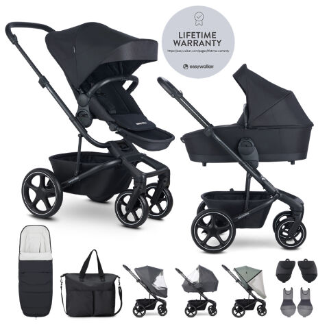 Kombinovaný kočárek Easywalker Harvey5 RWS set XXL - Midnight Black