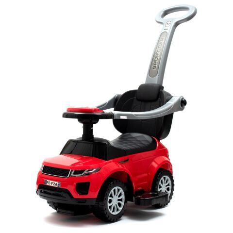 Dětské hrající odrážedlo s vodící tyčí SUV 3v1 Baby Mix - Červená