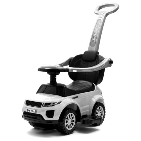 Dětské hrající odrážedlo s vodící tyčí SUV 3v1 Baby Mix - Bílá