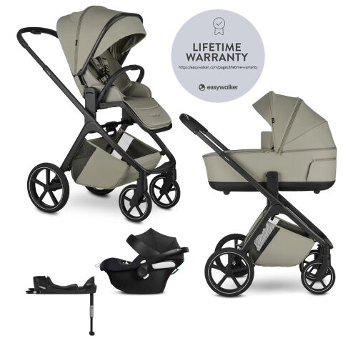 Kombinovaný kočárek EASYWALKER Zoey + autosedačka Cybex 3v1 - Sage Green