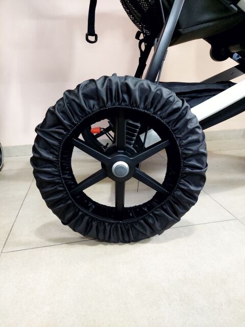 Emitex ochranný návlek na kolo kočárku XXL - černý