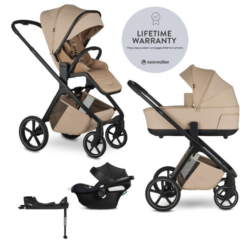 Kombinovaný kočárek EASYWALKER Zoey + autosedačka Cybex 3v1 - Almond Taupe