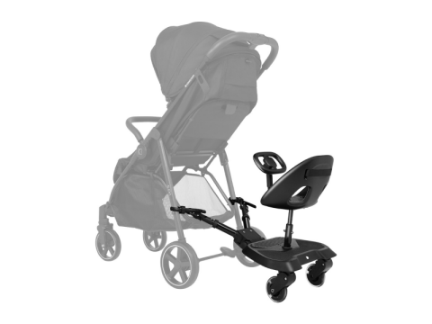 KikkaBoo Stupátko ke kočárku se sedátkem Ally XL Black