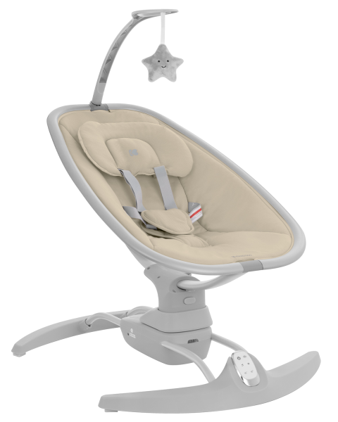 KikkaBoo Houpací lehátko elektrické Spinny - Beige