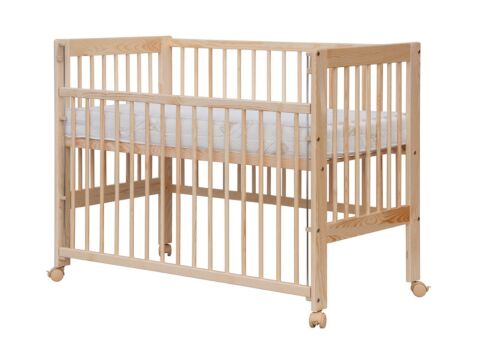 Dětská postýlka se stahovacím bokem Scarlett Kamila - Přírodní