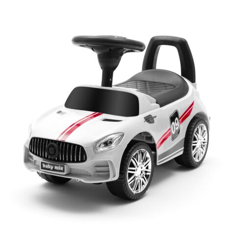 Dětské odrážedlo se zvukem Baby Mix RACER - Bílé