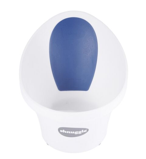 SHNUGGLE Vanička - Bílá s modrou opěrkou Stars