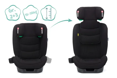 Autosedačka Fillikid Eli Pro Isofix i-size 100-150 cm - Black