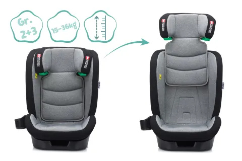 Autosedačka Fillikid Eli Pro Isofix i-size 100-150 cm - Grey