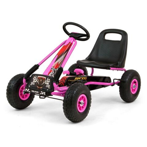 Dětská šlapací motokára Go-kart Milly Mally Thor - Růžová