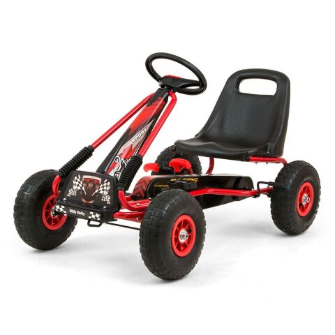 Dětská šlapací motokára Go-kart Milly Mally Thor - Červená