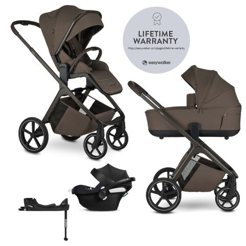 Kombinovaný kočárek EASYWALKER Zoey + autosedačka Cybex 3v1 - Chestnut Brown