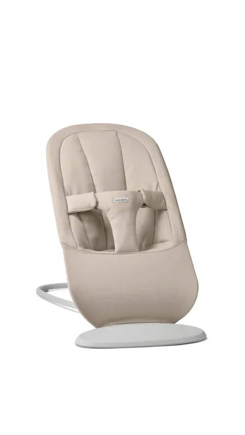 Lehátko BabyBjörn BEGIN - Sand Grey Woven