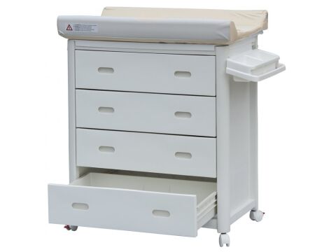 Přebalovací plastová komoda s vaničkou Scarlett ARIEL - Bílá