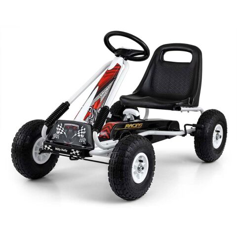 Dětská šlapací motokára Go-kart Milly Mally Thor - Bílá