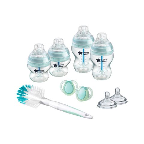TOMMEE TIPPEE SADA KOJENECKÝCH LAHVIČEK ADVANCED S KARTÁČEM - Mint