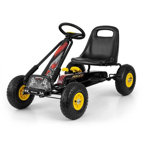 Dětská šlapací motokára Go-kart Milly Mally Thor - Černá