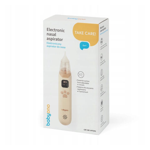 BABYONO Odsávačka nosních hlenů elektronická USB nabíjení