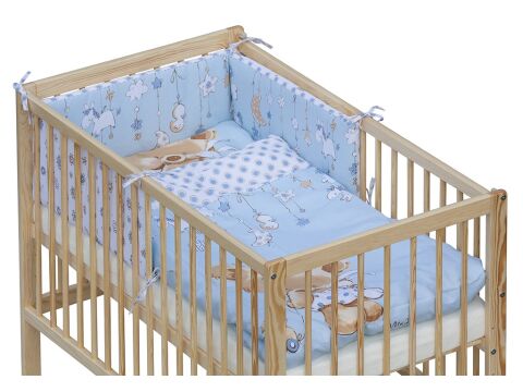 Dětská postýlka Scarlett s kompletní výbavou 120x60 cm - Grisi modrá