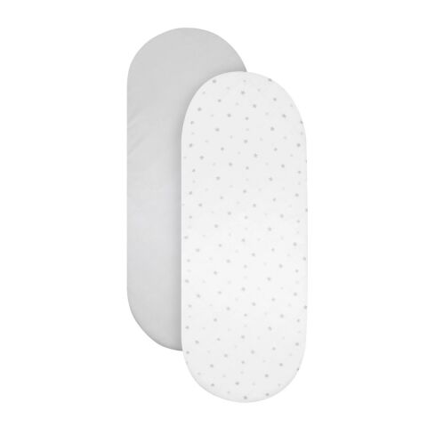 SHNUGGLE Prostěradlo Grey Stars 2balení 74 x 30 cm