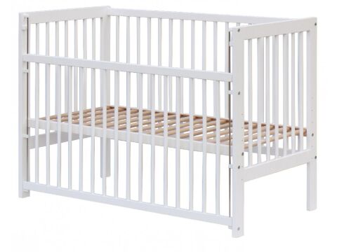 Postýlka se stahovacím bokem Scarlett Perta 120x60 cm - buk bílá