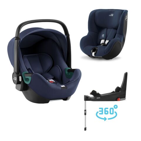 Set autosedačka Britax Römer Baby-Safe 3 i-Size+Flex Base 5Z+ autosedačka Dualfix 3 i-Size - Indigo Blue