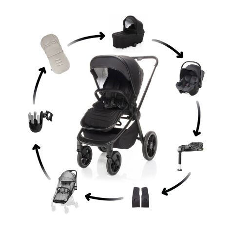 Kočárek ZOPA MOVE CROSS 2 MAXI set + dárky - Night Black/Black