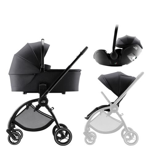 Kombinovaný kočárek Britax Rio + hluboká korba + autosedačka Baby-Safe PRO