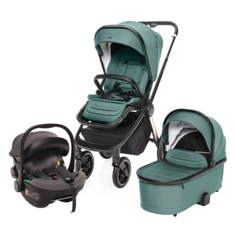 Set Kočárek Zopa Move Cross 3 + Hluboká korba Move XL + Autosedačka Zopa XM - Antique Green/Gold 
